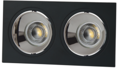CT-5054 JAGUAR KARE SPOT ( SİYAH KASA-PLATİN )(2'Lİ)