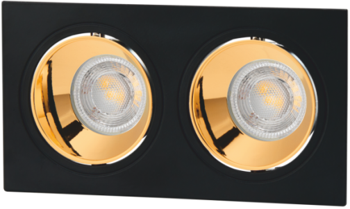 CT-5056 JAGUAR KARE SPOT ( SİYAH KASA-ROSE )(2'Lİ)