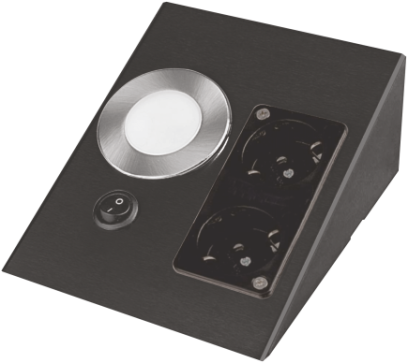 CT5110B 1W ÜÇGEN SPOT BEYAZ (LEDLİ+ÇİFT PRİZLİ)