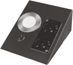 CT5110B 1W ÜÇGEN SPOT BEYAZ (LEDLİ+ÇİFT PRİZLİ)