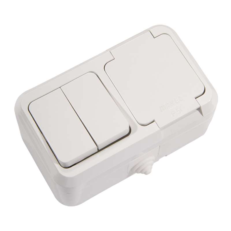 MAKEL SIVA ÜSTÜ KOMÜTATÖR + TOPRAKLI PRİZ