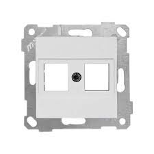 57001038 MAKEL KAREA BEYAZ İKİLİ DATA BOŞ MODÜL+KAPAK