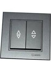 57054026 MAKEL KAREA SİYAH İKİLİ VAVİEN MODÜL+TUŞ