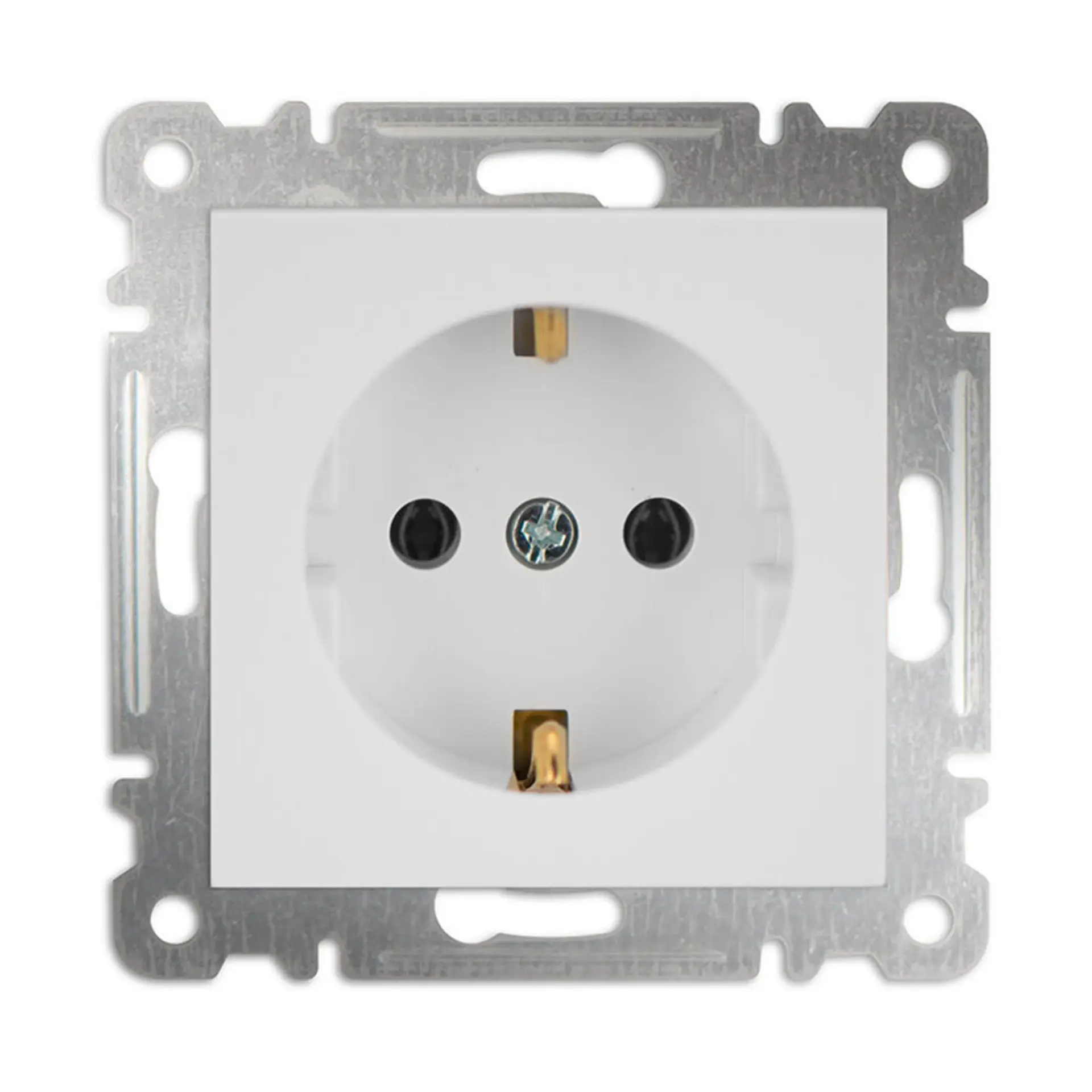 57001028 MAKEL KAREA BEYAZ TOPRAKLI PRİZ MODÜL+KAPAK