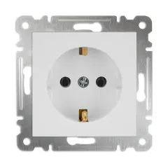 57001028 MAKEL KAREA BEYAZ TOPRAKLI PRİZ MODÜL+KAPAK