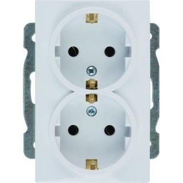 57001082 MAKEL KAREA BEYAZ İKİLİ TOPRAKLI PRİZ MODÜL+KAPAK