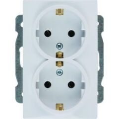 57001082 MAKEL KAREA BEYAZ İKİLİ TOPRAKLI PRİZ MODÜL+KAPAK