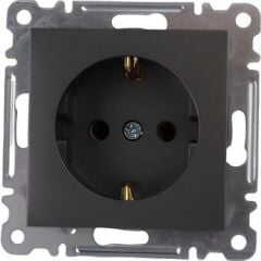 57050028 MAKEL KAREA FÜME TOPRAKLI PRİZ MODÜL+KAPAK