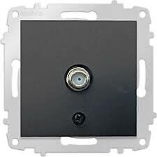 57054280 MAKEL KAREA SİYAH F KONNEKTÖR MODÜL+TUŞ