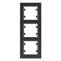 86280708 MAKEL KAREA LİNE FÜME ÇERÇEVE 3 LÜ DİKEY