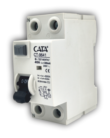 CT-9641 40 AMPER KAÇAK AKIM RÖLESİ ( 300 mA /  MONOFAZE / 6 kA )