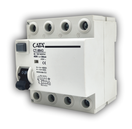 CT-9643 40 AMPER KAÇAK AKIM RÖLESİ ( 300 mA / TRİFAZE / 6 kA )