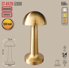CT-8429 LİZBON ŞARJLI MASA LAMBASI (ESKİTME)
