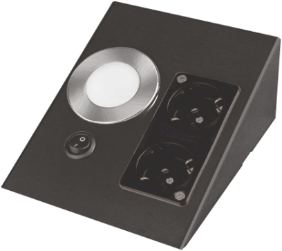 CT-5110G 1W ÜÇGEN SPOT GÜNIŞIĞI (LEDLİ+ÇİFT PRİZLİ)