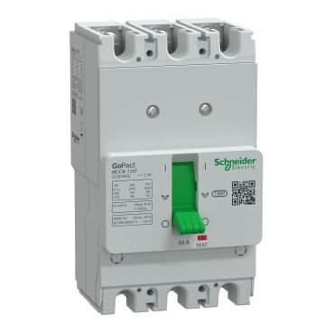 G12F3F63 SCHNEİDER KOMPAKT ŞALTER 63A 30KA 3P GOPACT MCCB 125F SABİT