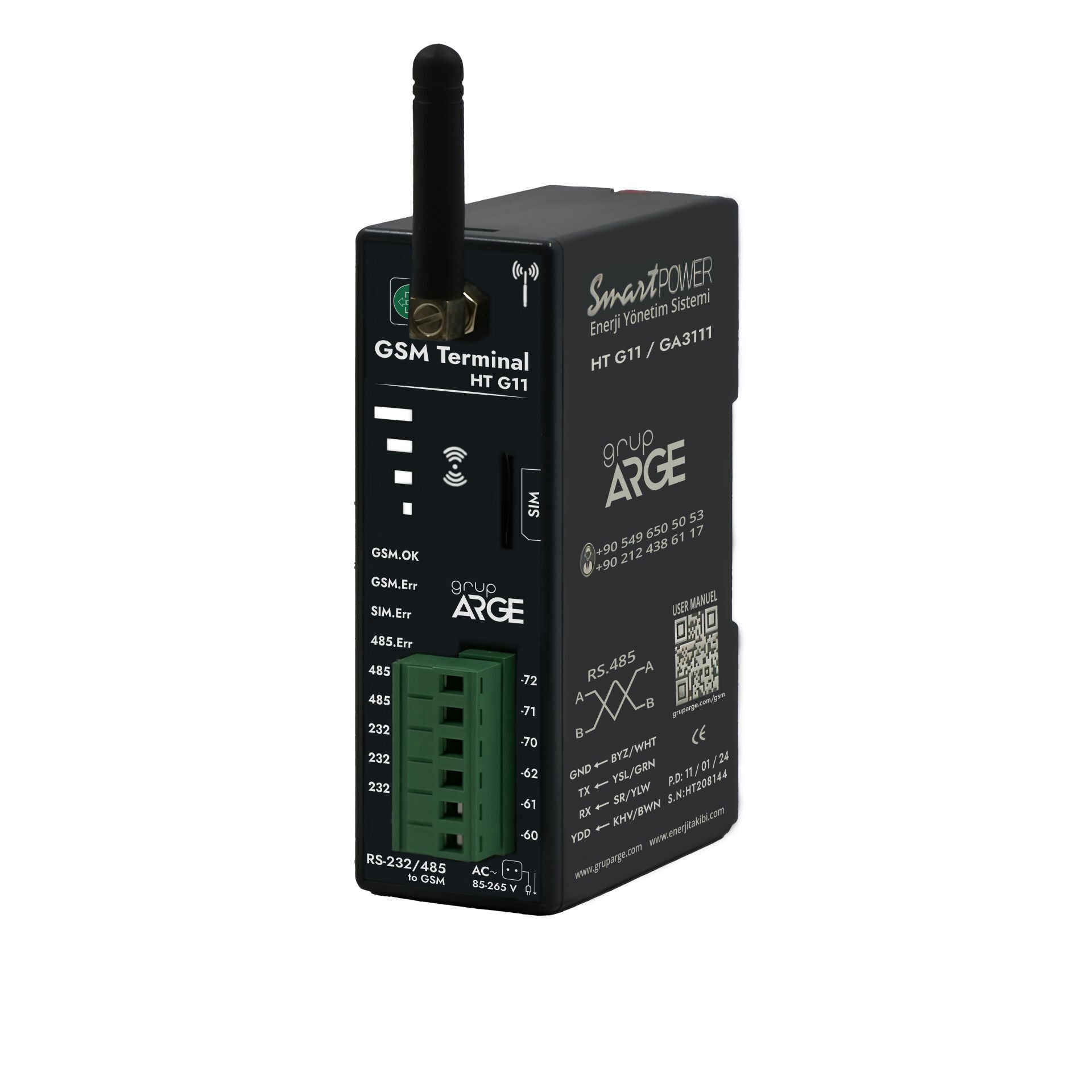 GA3111 GRUP ARGE UZAKTAN İZLEME GSM TERMİNAL HT G11 85-265V AC